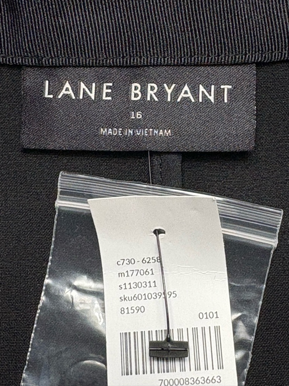 NWT Lane Bryant The Perfect Drape One-Button Blazer Black • Size 16 • $120 - Picture 10 of 13